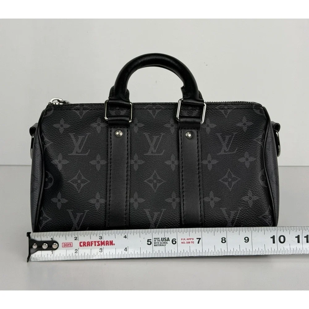 Louis Vuitton Keepall Bandouliere 25 Monogram Eclipse Reverse Coated Canvas F2 - Picture 11 of 16